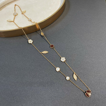 [Violet JW]LUCKY SPRING 15 MOTIFS GOLD NECKLACE