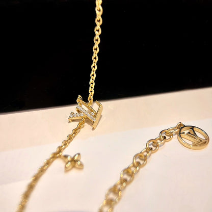 [Baslove]LVロゴスターモチーフゴールドブレスレット