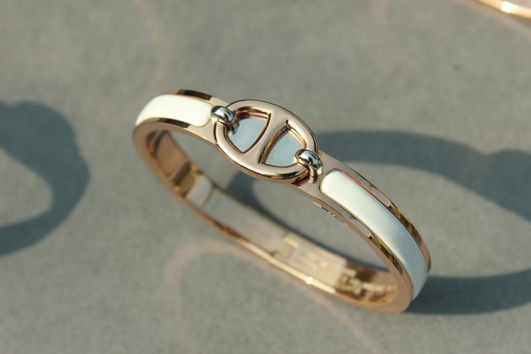 [Violet JW]CLIC CHAINE PINK GOLD BRACELET