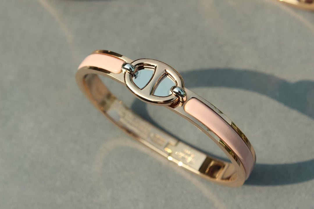 [Violet JW]CLIC CHAINE PINK GOLD BRACELET