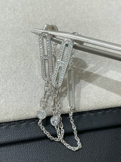 [Violet JW]CHAINE CHAOS DIAMOND DROP EARRINGS