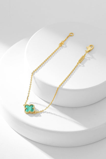 [Baslove]KLEEBLATT ARMBAND MALACHIT 1 MOTIV