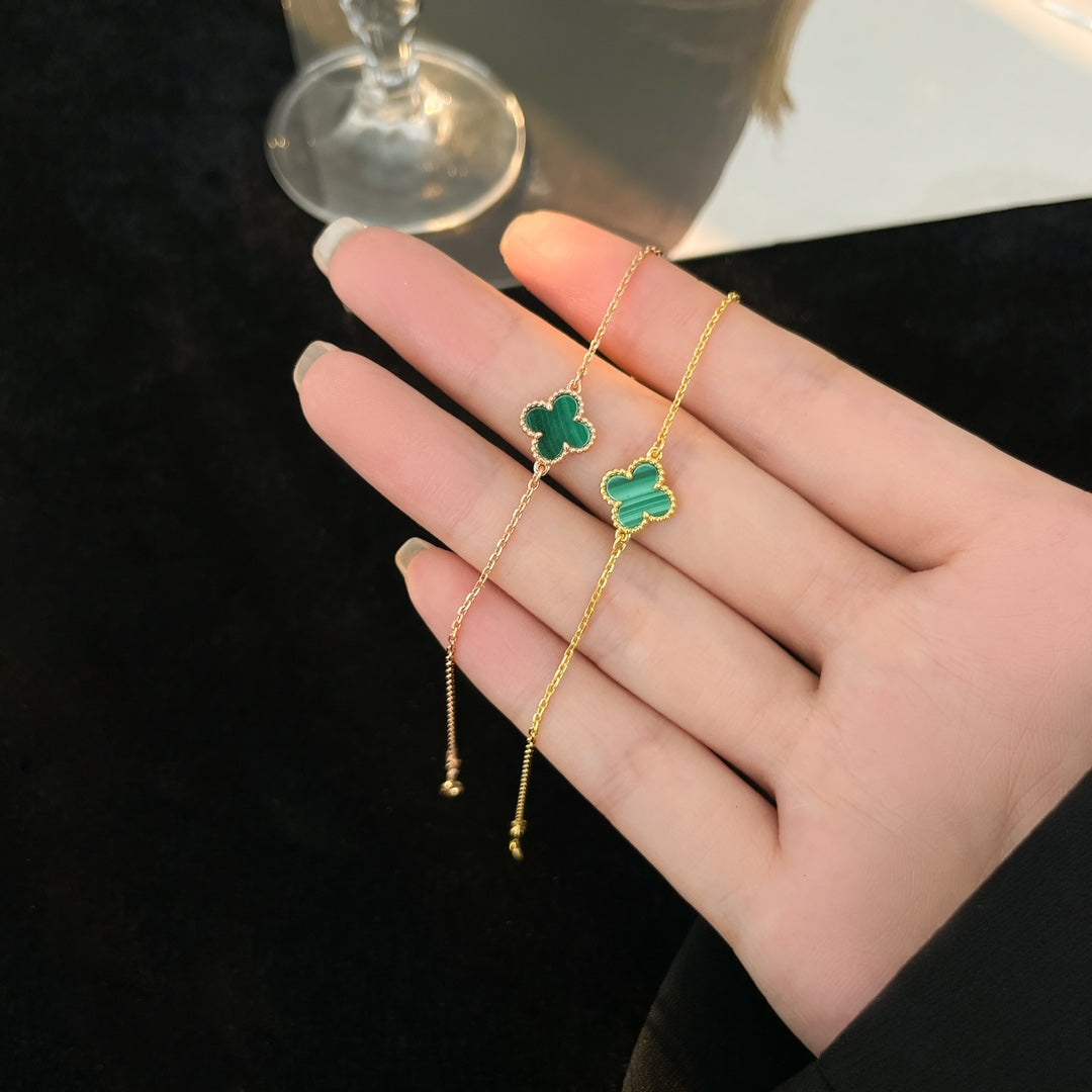 [Baslove]KLEEBLATT ARMBAND MALACHIT 1 MOTIV