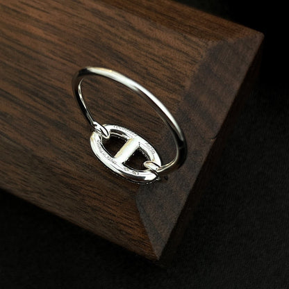 [Baslove]ロンド スモール シルバー ダイヤモンド リング