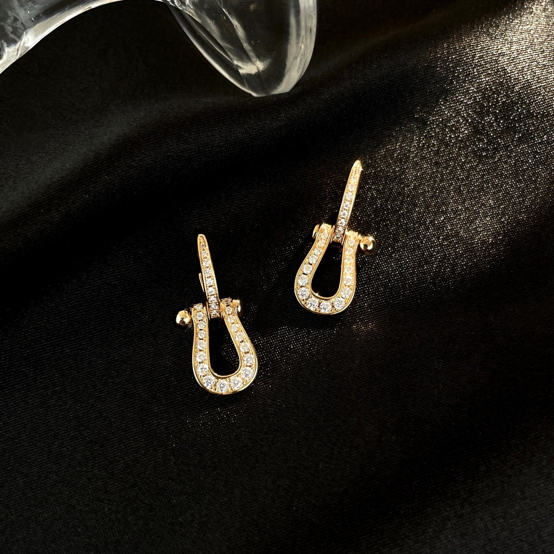 [Baslove]FORCE 10 フルダイヤモンドドロップピアス ミディアムモデル