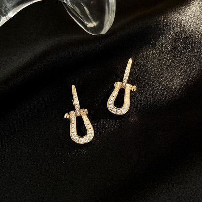 [Baslove]FORCE 10 フルダイヤモンドドロップピアス ミディアムモデル