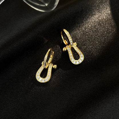 [Baslove]FORCE 10 フルダイヤモンドドロップピアス ミディアムモデル