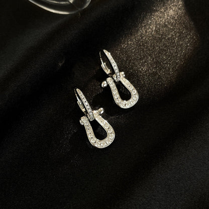 [Baslove]FORCE 10 フルダイヤモンドドロップピアス ミディアムモデル