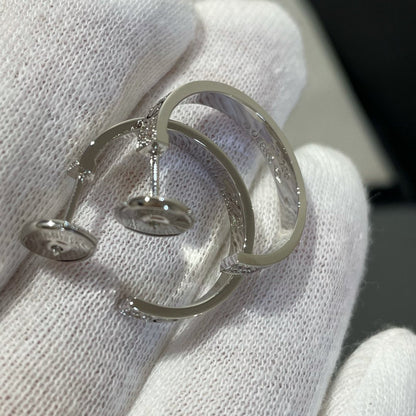 [Baslove]Liebe Diamant Silber Creolen