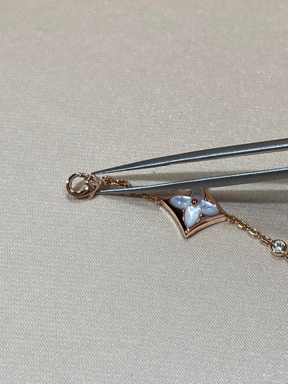 [Baslove]Armband mit Sternmotiv und Diamanten in Roségold