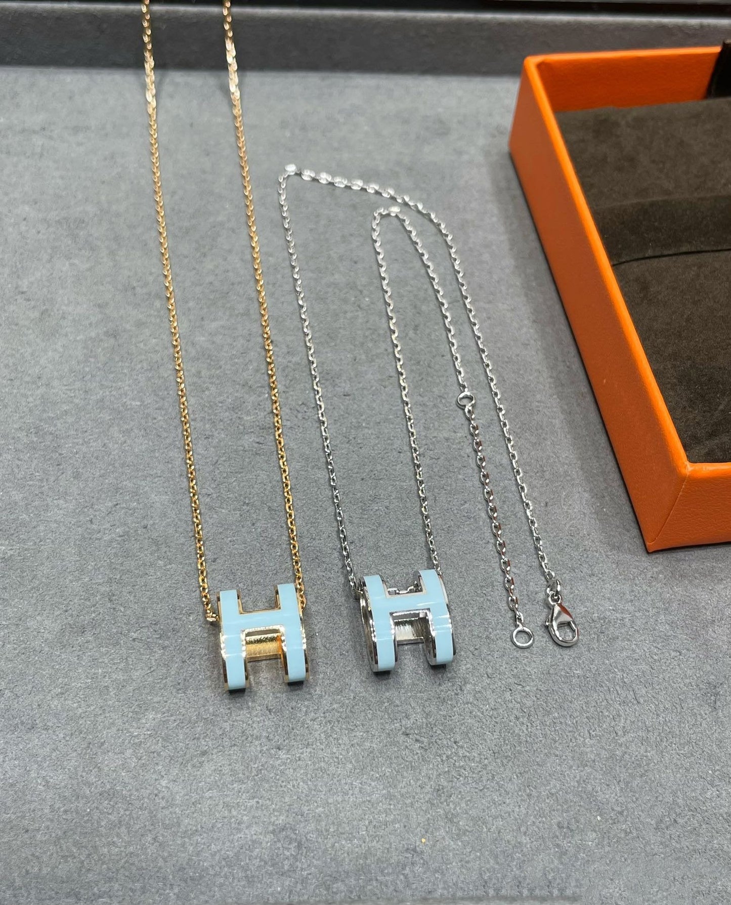 [Violet JW]POP H SKY BLUE NECKLACE