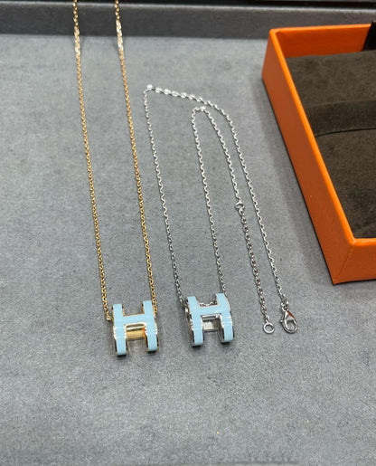 [Violet JW]POP H SKY BLUE NECKLACE