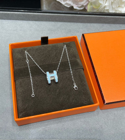 [Violet JW]POP H SKY BLUE NECKLACE