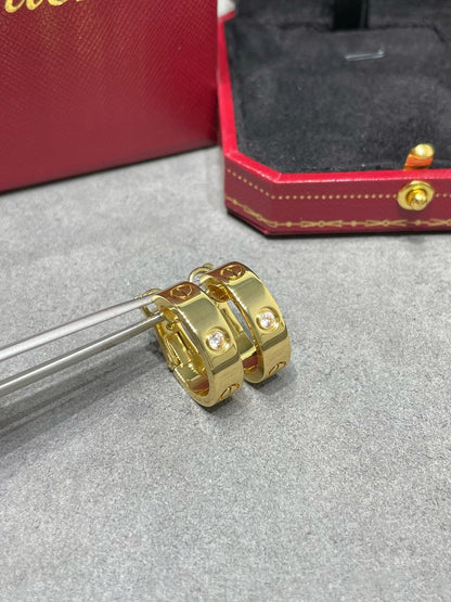 [Baslove] LIEBE 5,5 MM 1 DIAMANT OHRRINGE