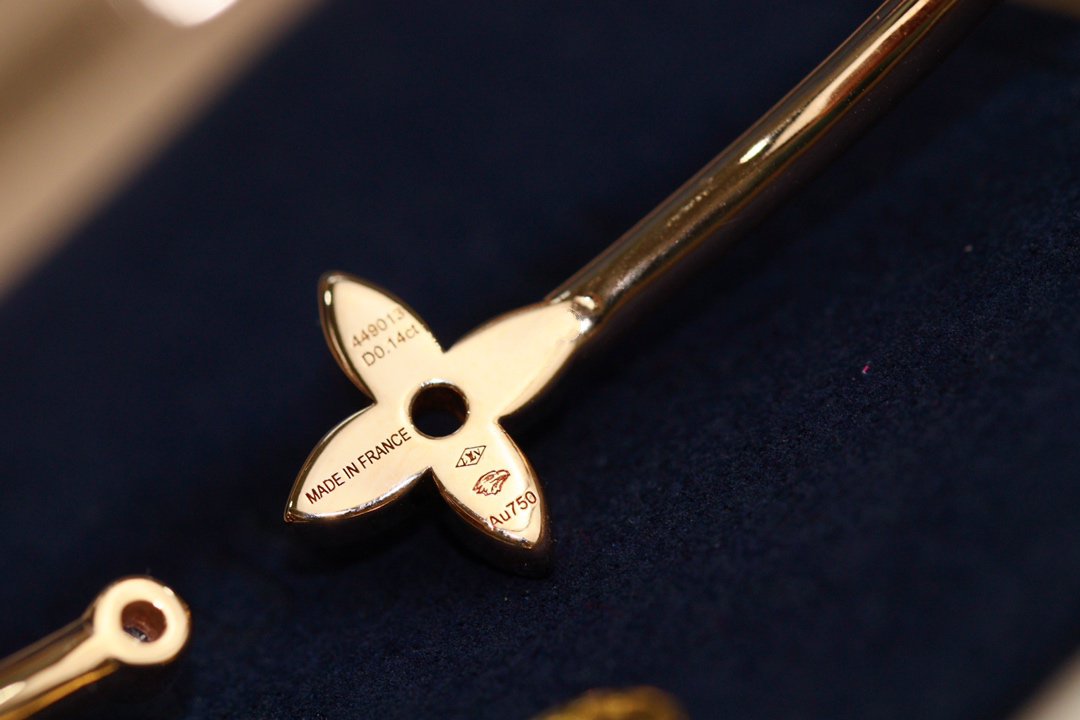 [Baslove]LV イディール ピンクゴールド オープンブレスレット ダイヤモンド パヴェ