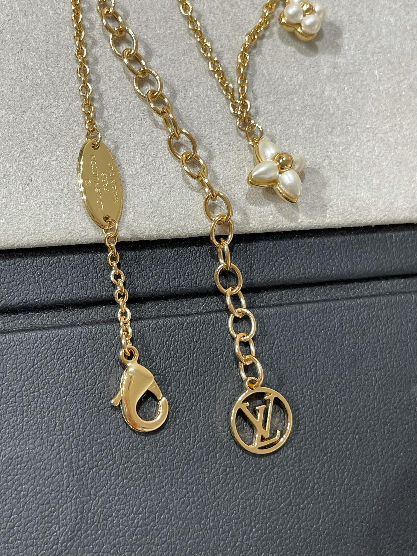 [Violet JW]FLOWERGRAM GOLD MOP DOUBLE ROW NECKLACE