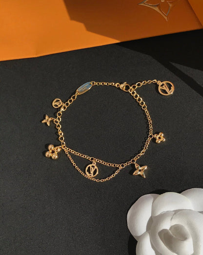 [Violet JW]BLOOMING PINK GOLD MOP BRACELET