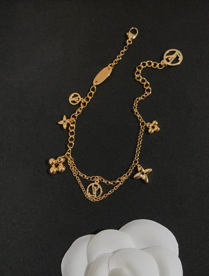 [Violet JW]BLOOMING PINK GOLD MOP BRACELET