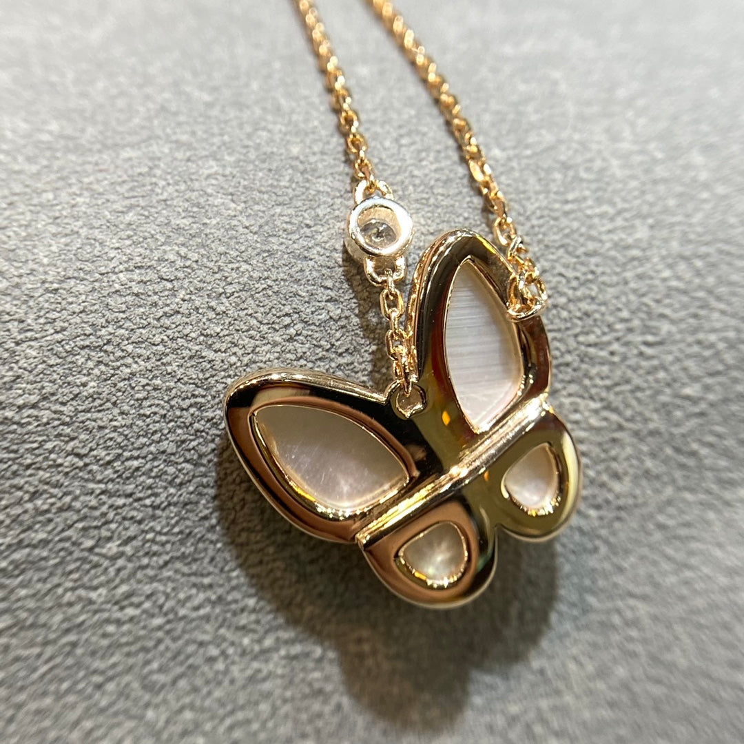 [Violet JW]BUTTERFLY MOP DIAMOND NECKLACE