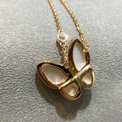 [Violet JW]BUTTERFLY MOP DIAMOND NECKLACE