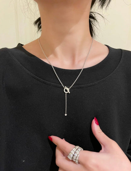 [Violet JW]FINESSE SILVER DIAMOND NECKLACE