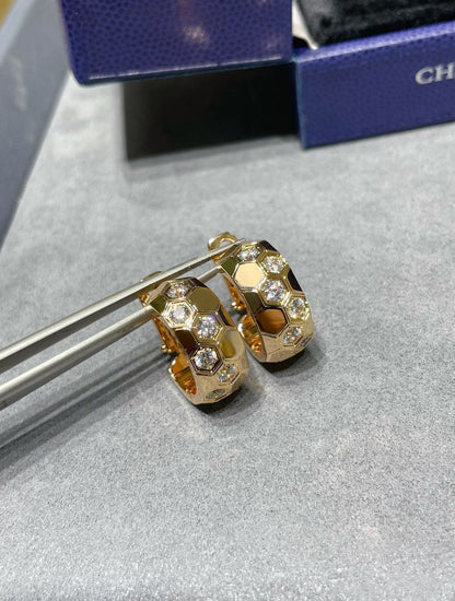 [Violet JW]BEE LOVE DIAMOND HOOP EARRINGS