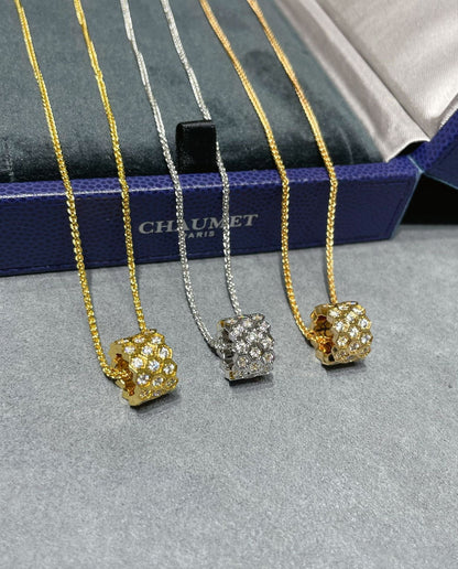 [Violet JW]BEE LOVE DIAMOND PAVED 3 ROW NECKLACE
