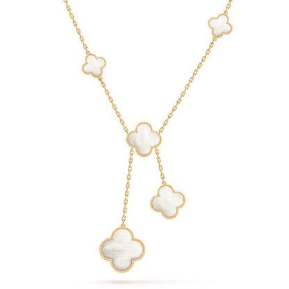 [Violet JW]CLOVER MOTHER OF PEARL NECKLACE 6 MOTIF