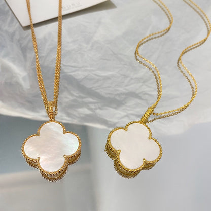 [Violet JW]CLOVER 25MM MOP LARGE PENDANT NECKLACE