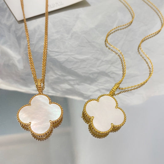 [Violet JW]CLOVER 25MM MOP LARGE PENDANT NECKLACE