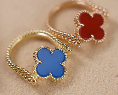 [Baslove] RING AUS ROSÉGOLD „CLOVER RIVERSIBLE“