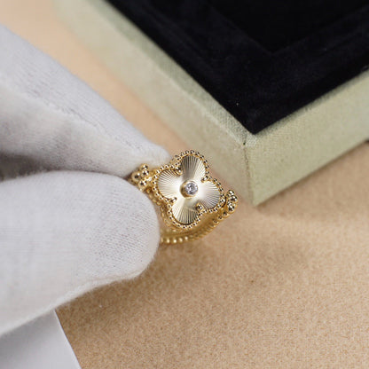 [Baslove] RING AUS ROSÉGOLD „CLOVER RIVERSIBLE“