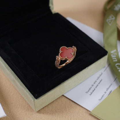 [Baslove] RING AUS ROSÉGOLD „CLOVER RIVERSIBLE“