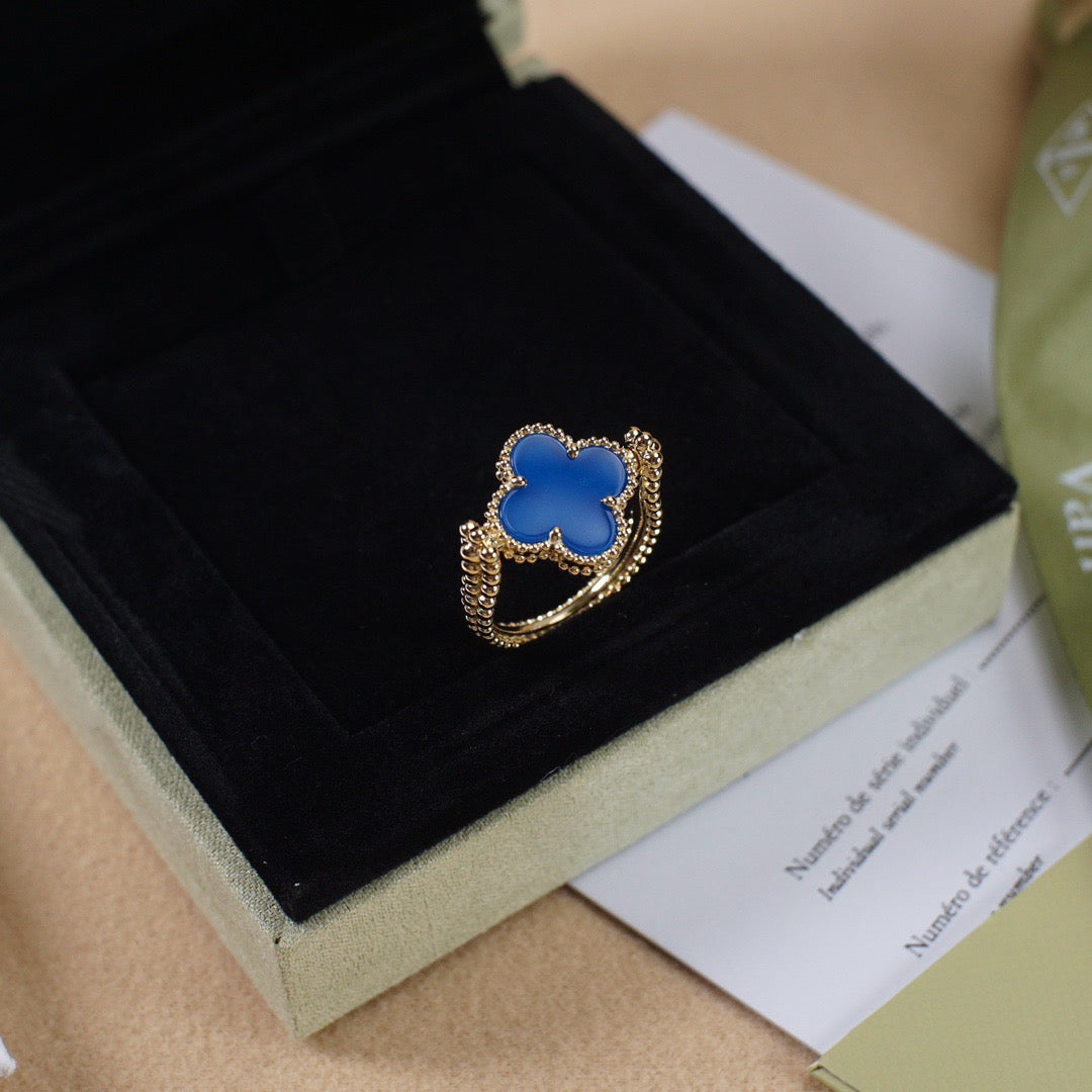 [Baslove] RING AUS ROSÉGOLD „CLOVER RIVERSIBLE“