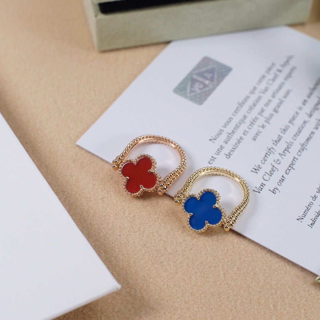 [Baslove] RING AUS ROSÉGOLD „CLOVER RIVERSIBLE“