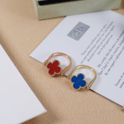 [Baslove] RING AUS ROSÉGOLD „CLOVER RIVERSIBLE“