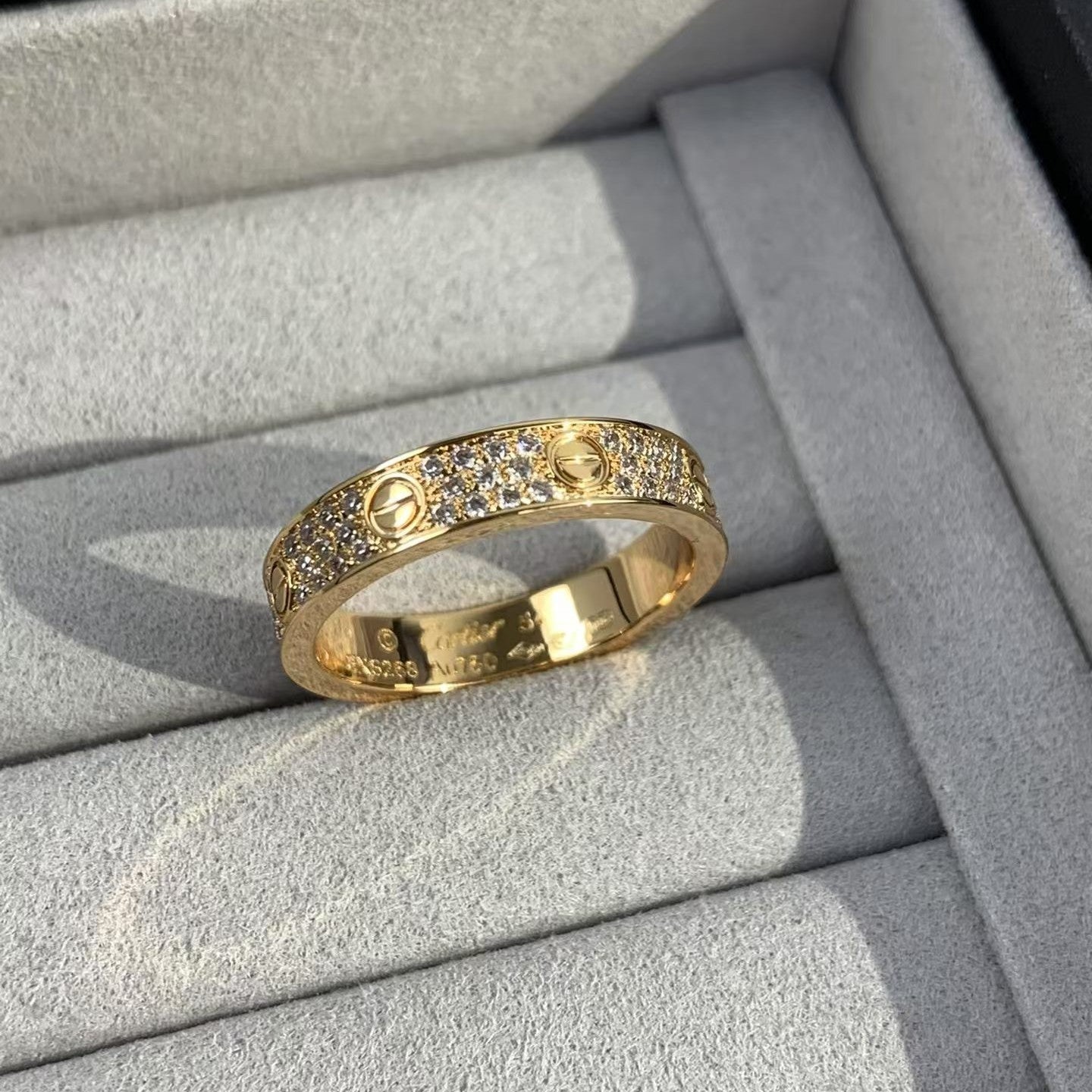 [Baslove] LIEBESRING 3,6 MM MIT DIAMANTEN GEPAPERT