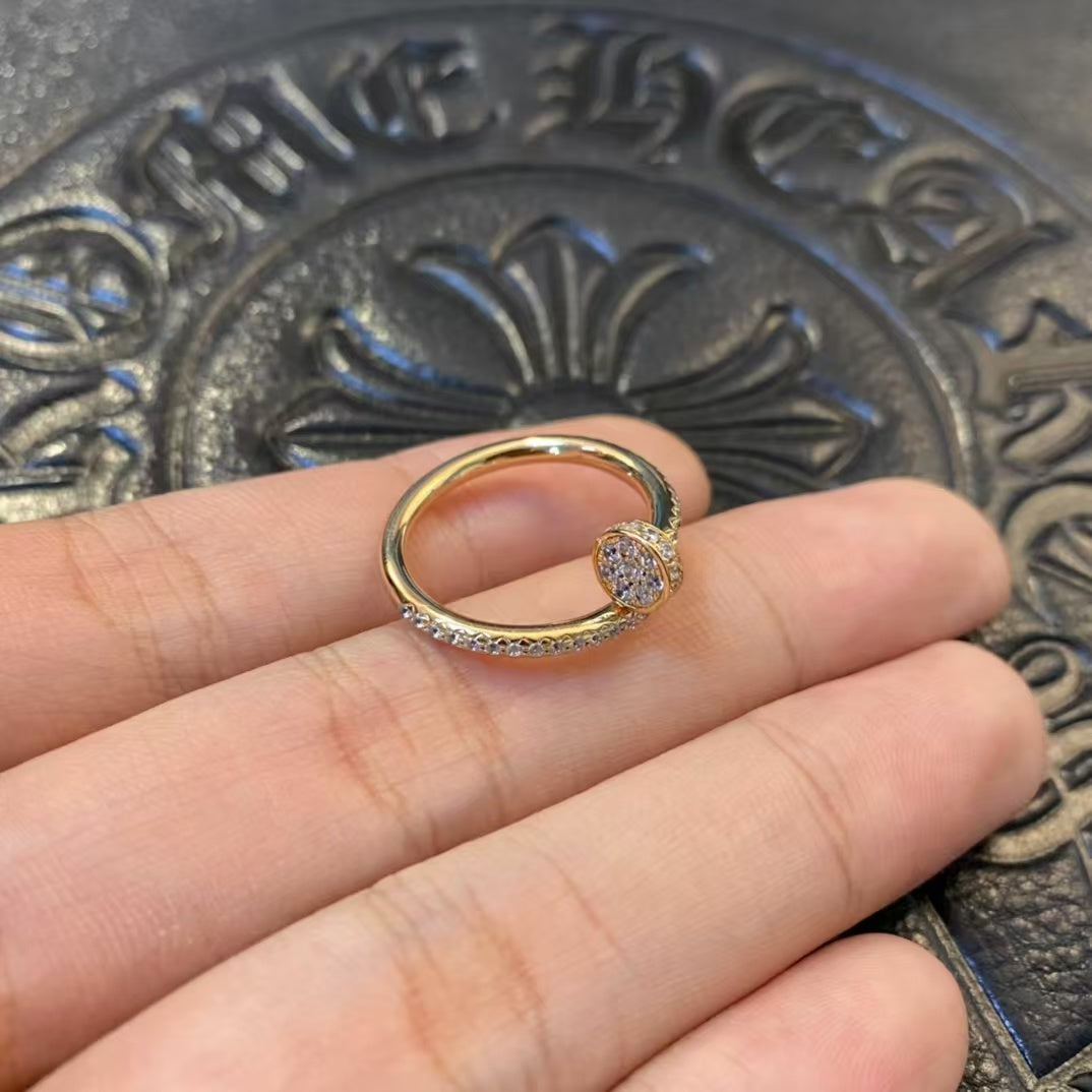 [Baslove]JUSTE リング 1.8MM ゴールド ダイヤモンド