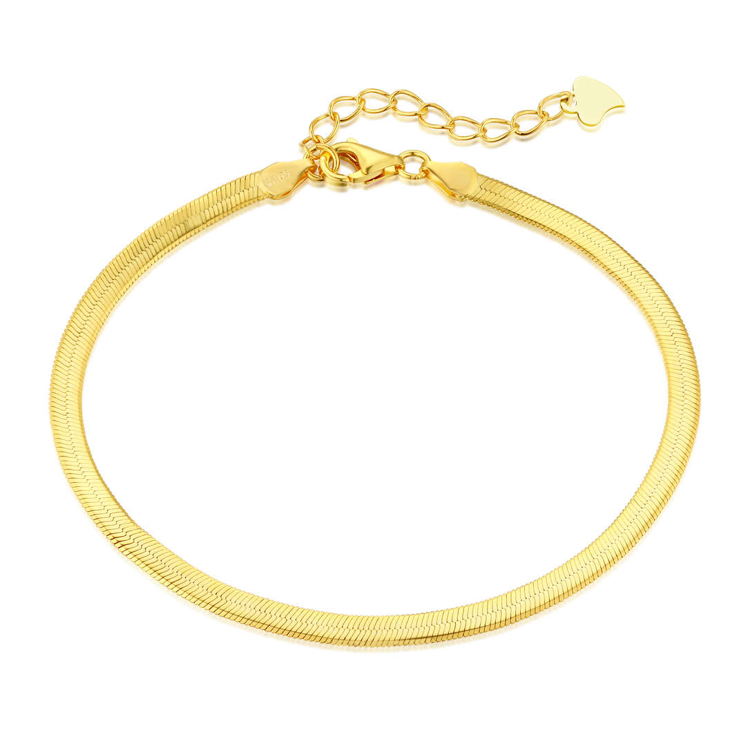 [Baslove]フラットスネークボーンチェーンブレードネックレス