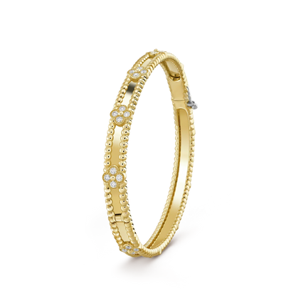 [Baslove]クローバーブレスレット 4MMダイヤモンド