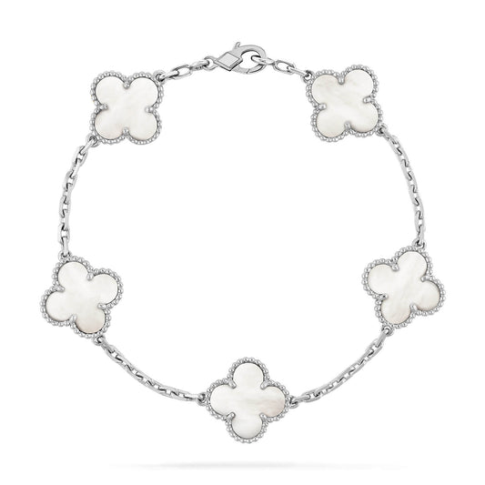 [Violet JW]CLOVER SILVER MOP 5 MOTIF BRACELET