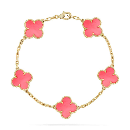[Violet JW]CLOVER 5 PINK MOP BRACELET