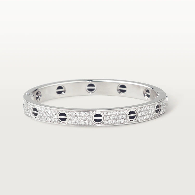 [Baslove] LIEBE ARMBAND 6,1 MM DIAMANT-PAVIERTE KERAMIK 