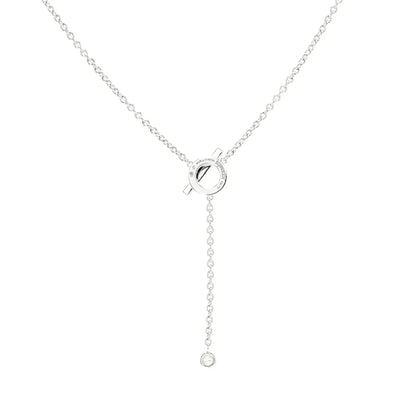[Violet JW]FINESSE SILVER DIAMOND NECKLACE