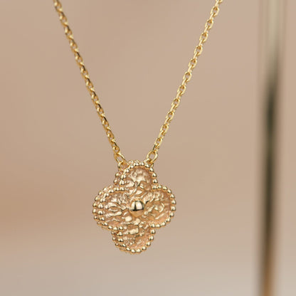 [Violet JW]CLOVER 15MM  BRONZING NECKLACE