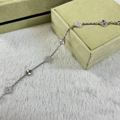 [Violet JW]CLOVER 6 MOTIF DIAMOND LASER BRACELET