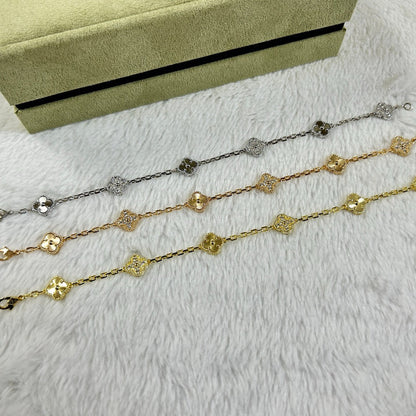 [Violet JW]CLOVER 6 MOTIF DIAMOND LASER BRACELET