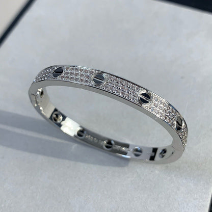 [Baslove] LIEBE ARMBAND 6,1 MM DIAMANT-PAVIERTE KERAMIK 