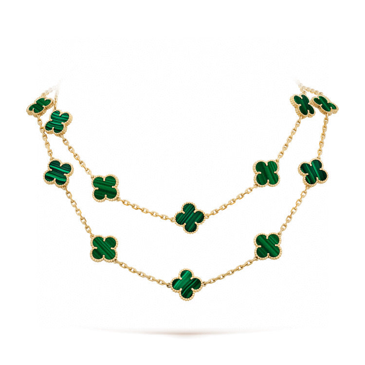 [Violet JW]CLOVER 20 MOTIFS MALACHITE GOLD