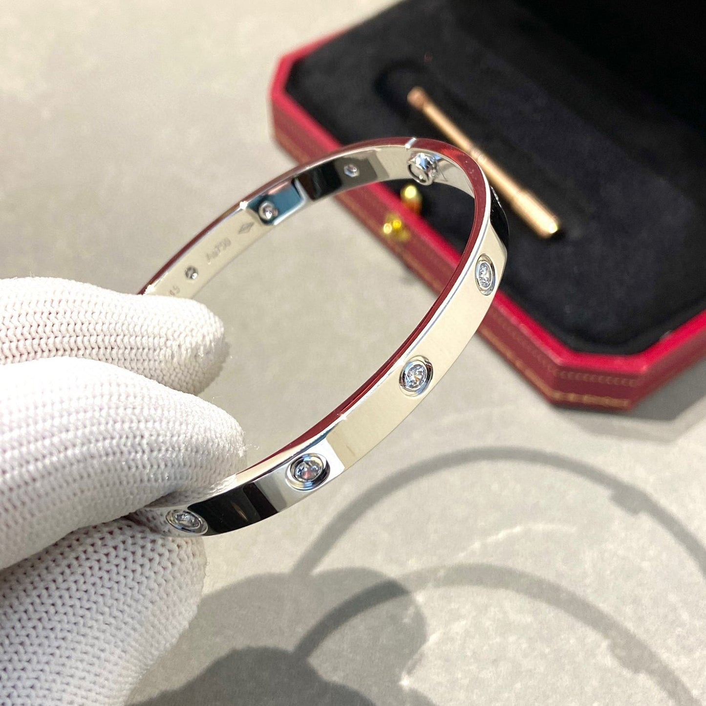 [Violet JW]LOVE BRACELET 6.1MM 10 DIAMONDS